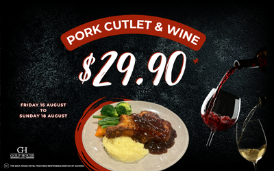 Pork Cutlet & Wine Special!
