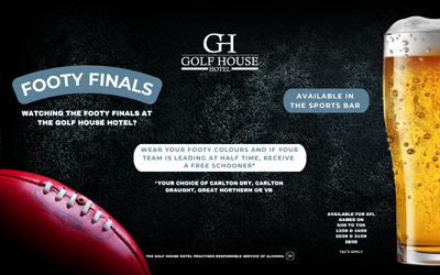 Footy Finals at the Golf House Hotel!